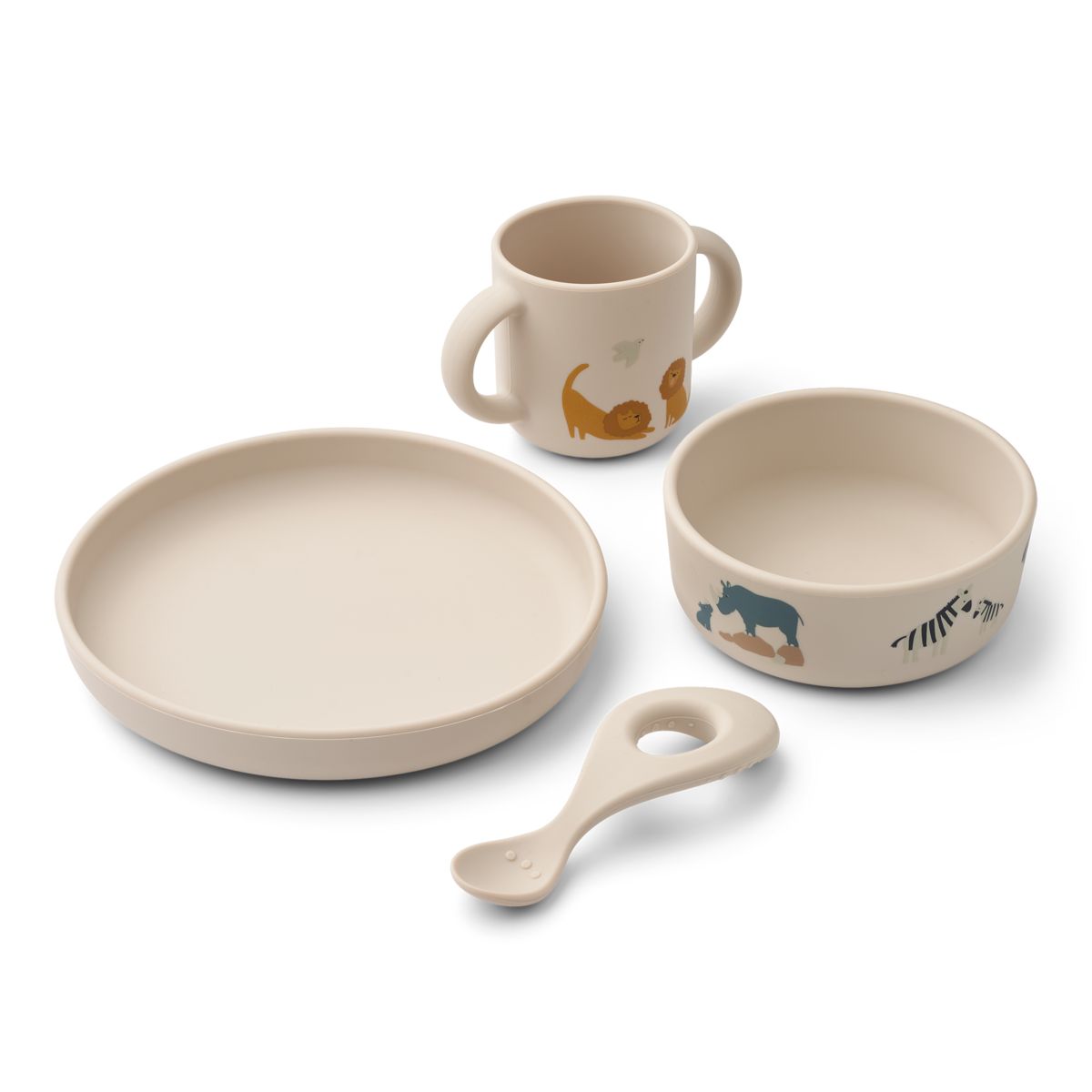 Vivi Printed Tableware Set - All together / Sandy