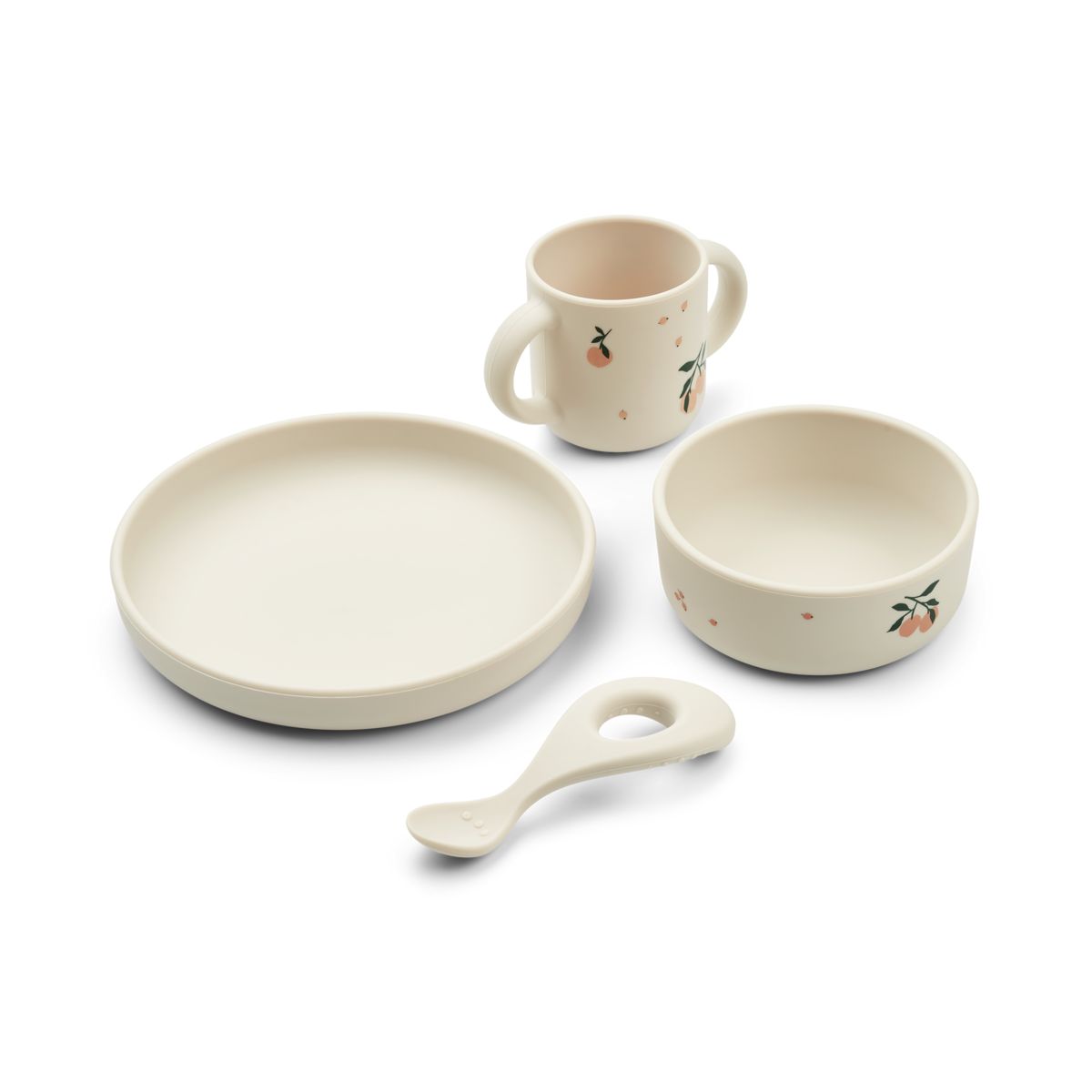 Vivi Printed Tableware Set - Peach / Sea shell mix