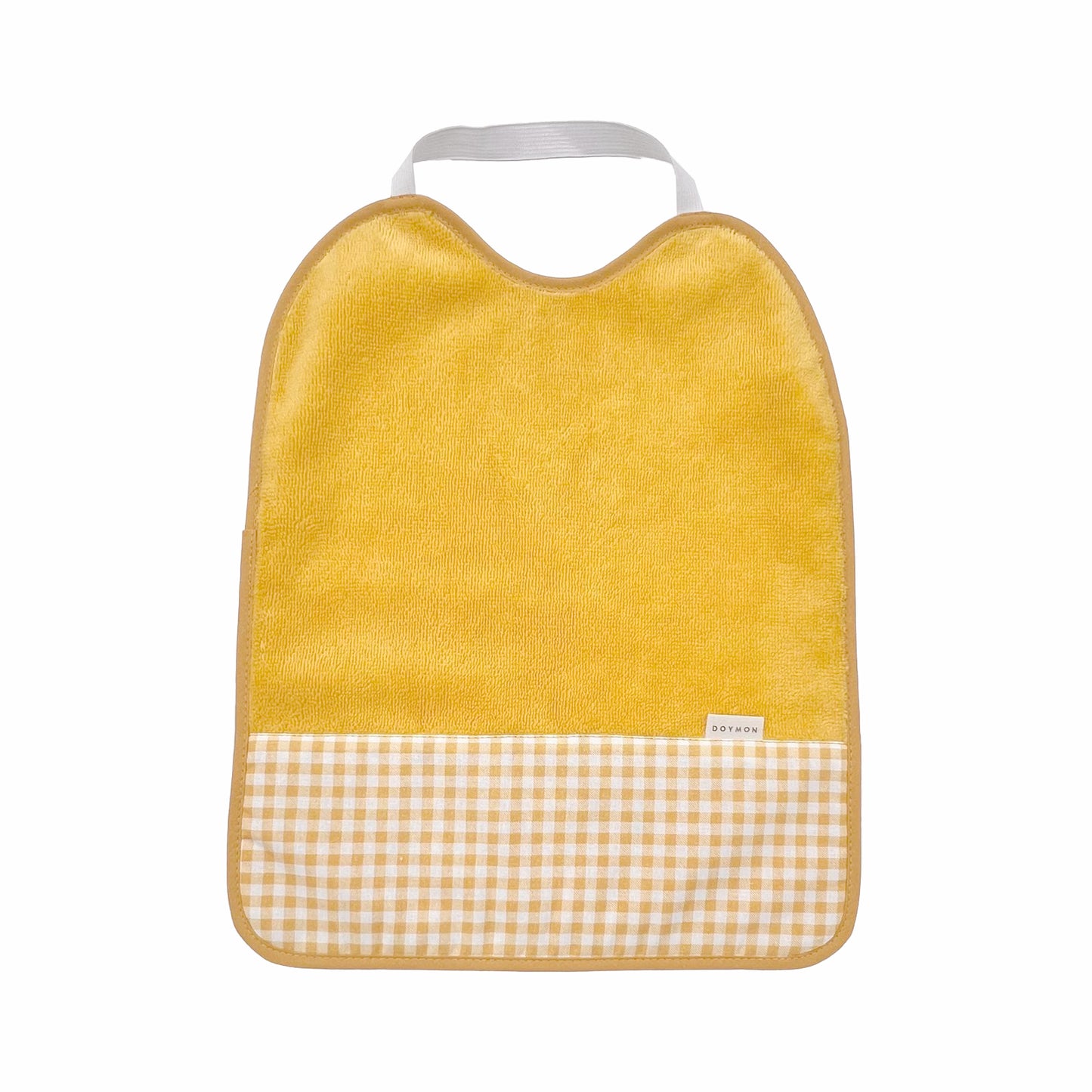 Babero con goma Doymon Nuba vichy mostaza