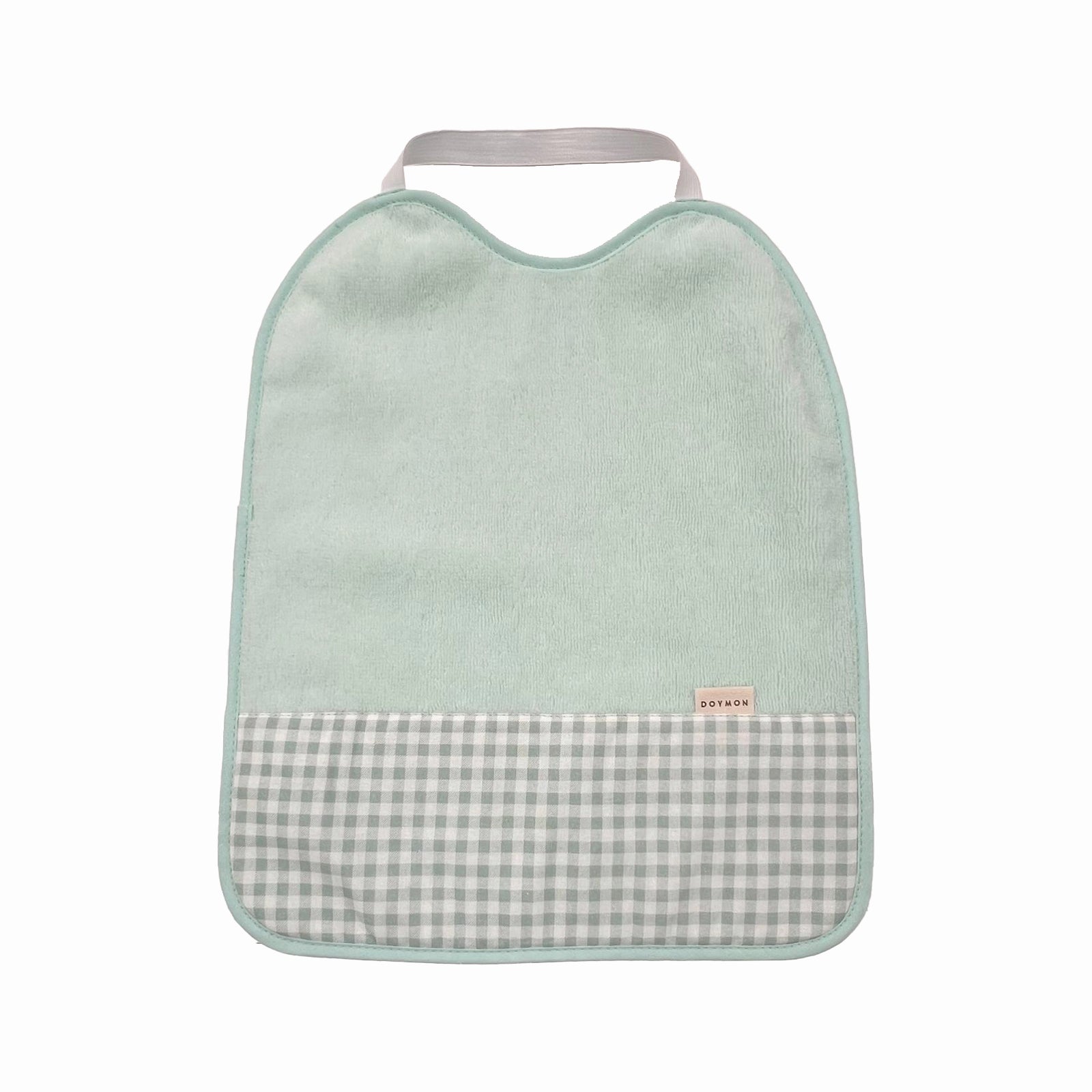 Babero con goma Doymon Nuba vichy verde claro