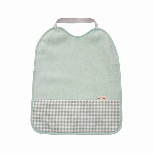 Babero con goma Doymon Nuba vichy verde claro