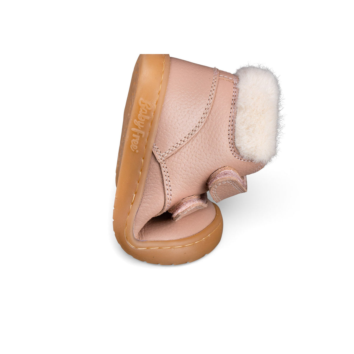Bota barefoot doble velcro con pelo Chetto — Rosa - vista 4