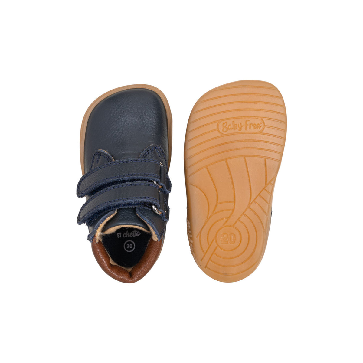 Bota barefoot doble velcro Chetto — Azul marino - vista 6