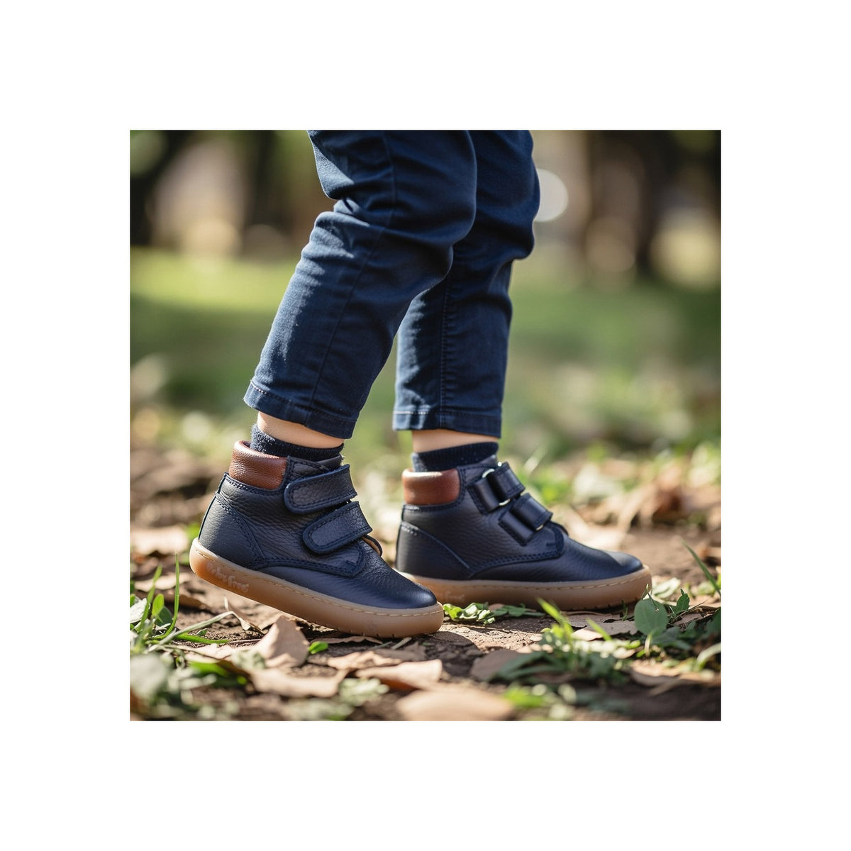 Bota barefoot doble velcro Chetto — Azul marino - vista 7
