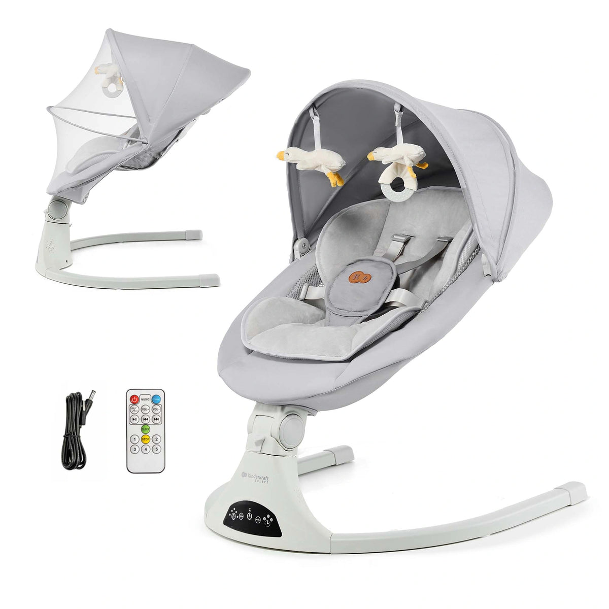 Hamaca mecedora Kinderkraft Tulsy — Gris