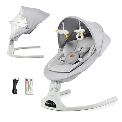 Hamaca mecedora Kinderkraft Tulsy — Gris
