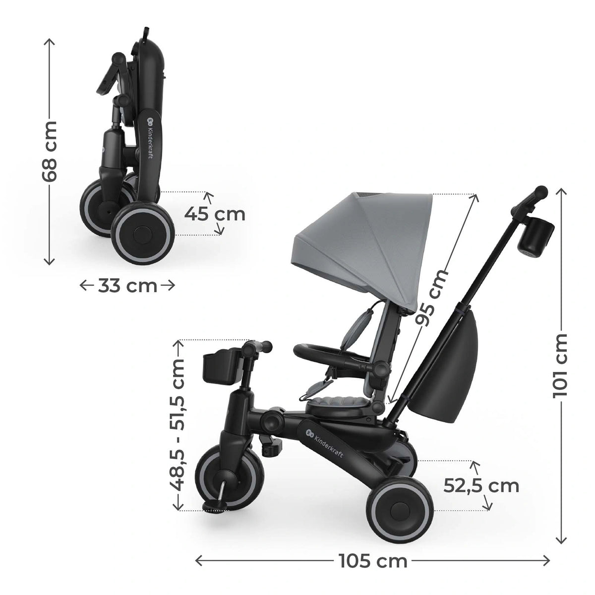 Triciclo evolutivo Kinderkraft Jazz 3