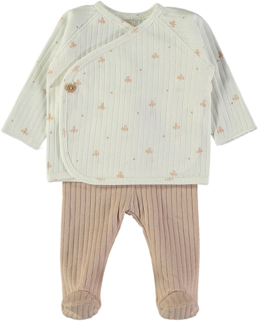 Conjunto primera puesta EASY CLOVERS Nude