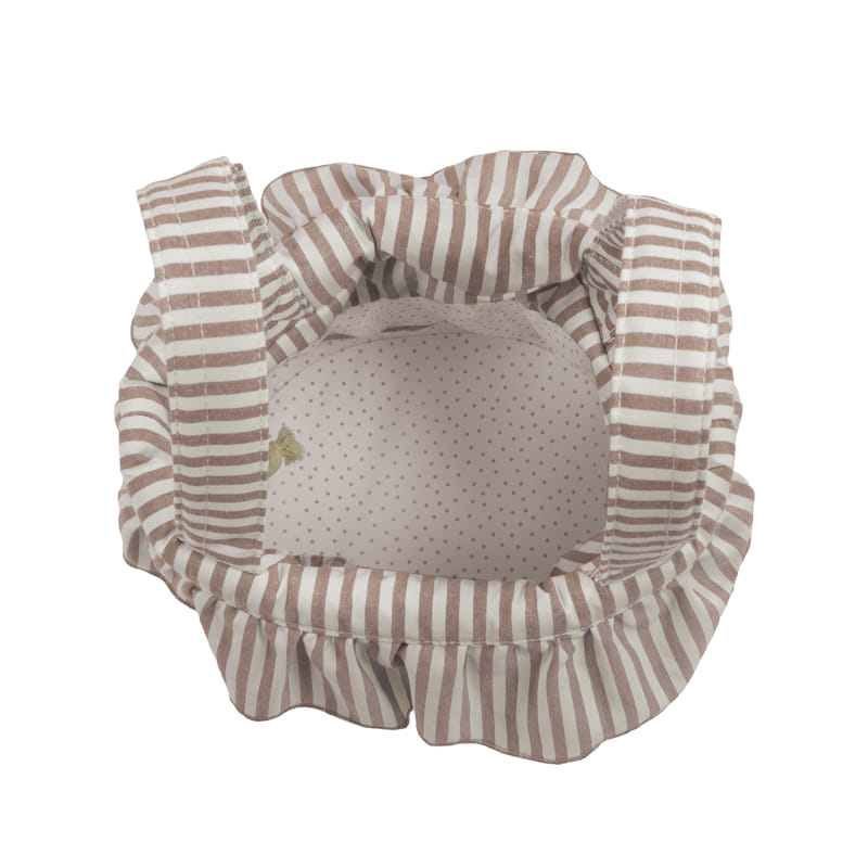 Bolso bucket praline rayas moka - detalle 2