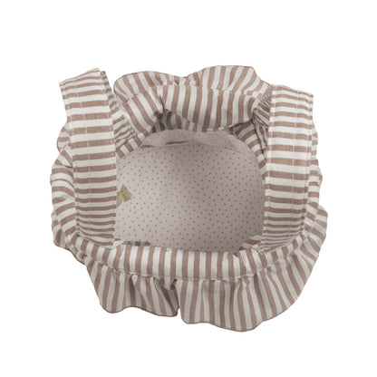 Bolso bucket praline rayas moka - detalle 2