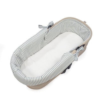 Cubre cuco dual + funda colchon praline vichy matcha - detalle 3