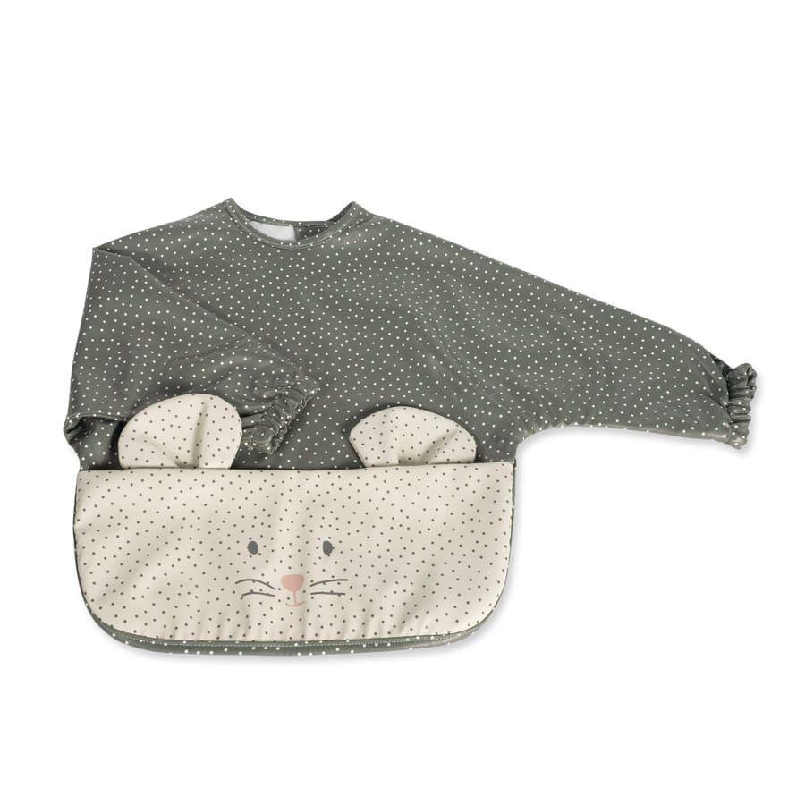 Babero con mangas Topito Poppy Musgo