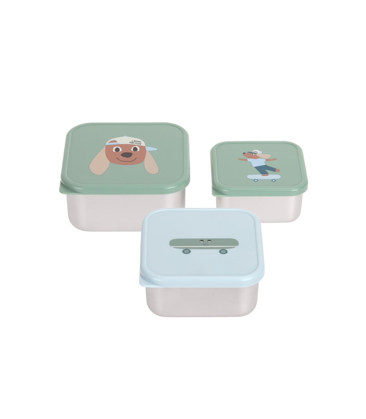 Snackbox Acero Inox 3 pcs Dog
