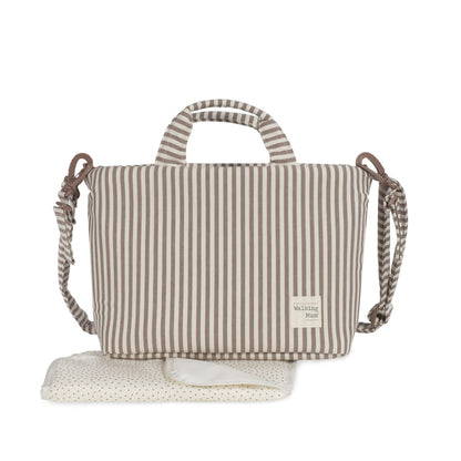 Bolsa canastilla praline rayas moka