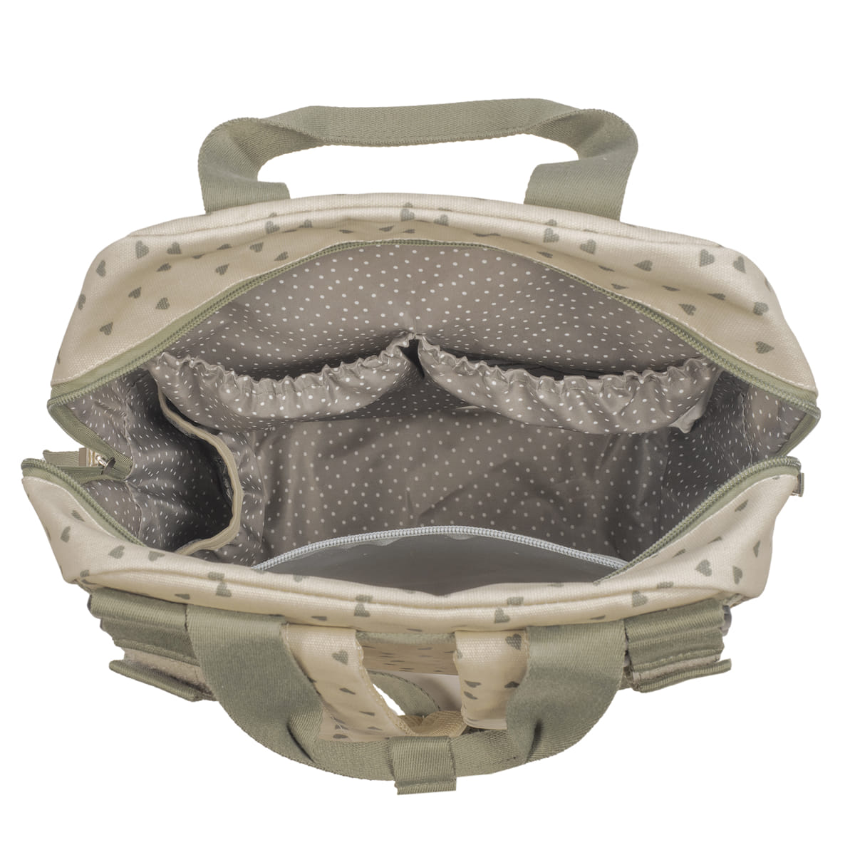 Mochila Corazones Poppy Musgo - imagen 11