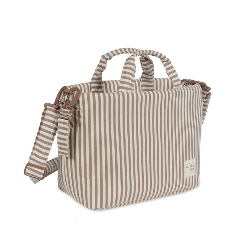 Bolsa canastilla praline rayas moka - detalle 2