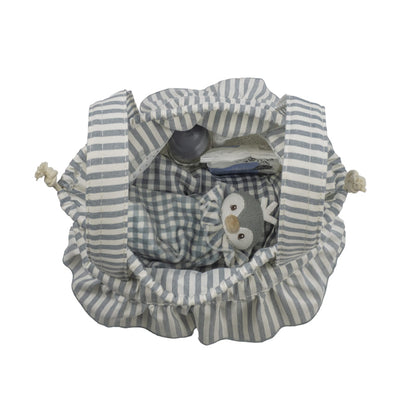 Bolso bucket praline rayas matcha - detalle 3