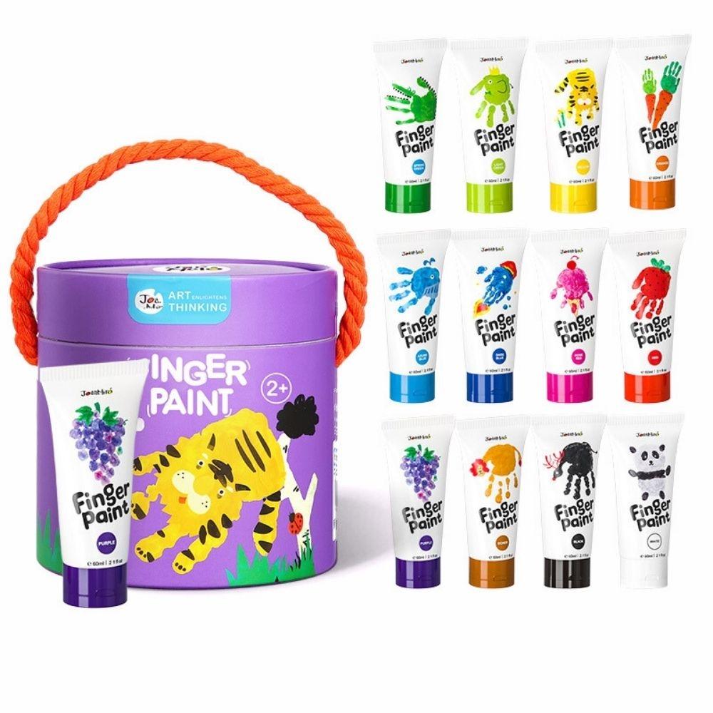 Pintura de dedos lavable 12 colores Jarmelo