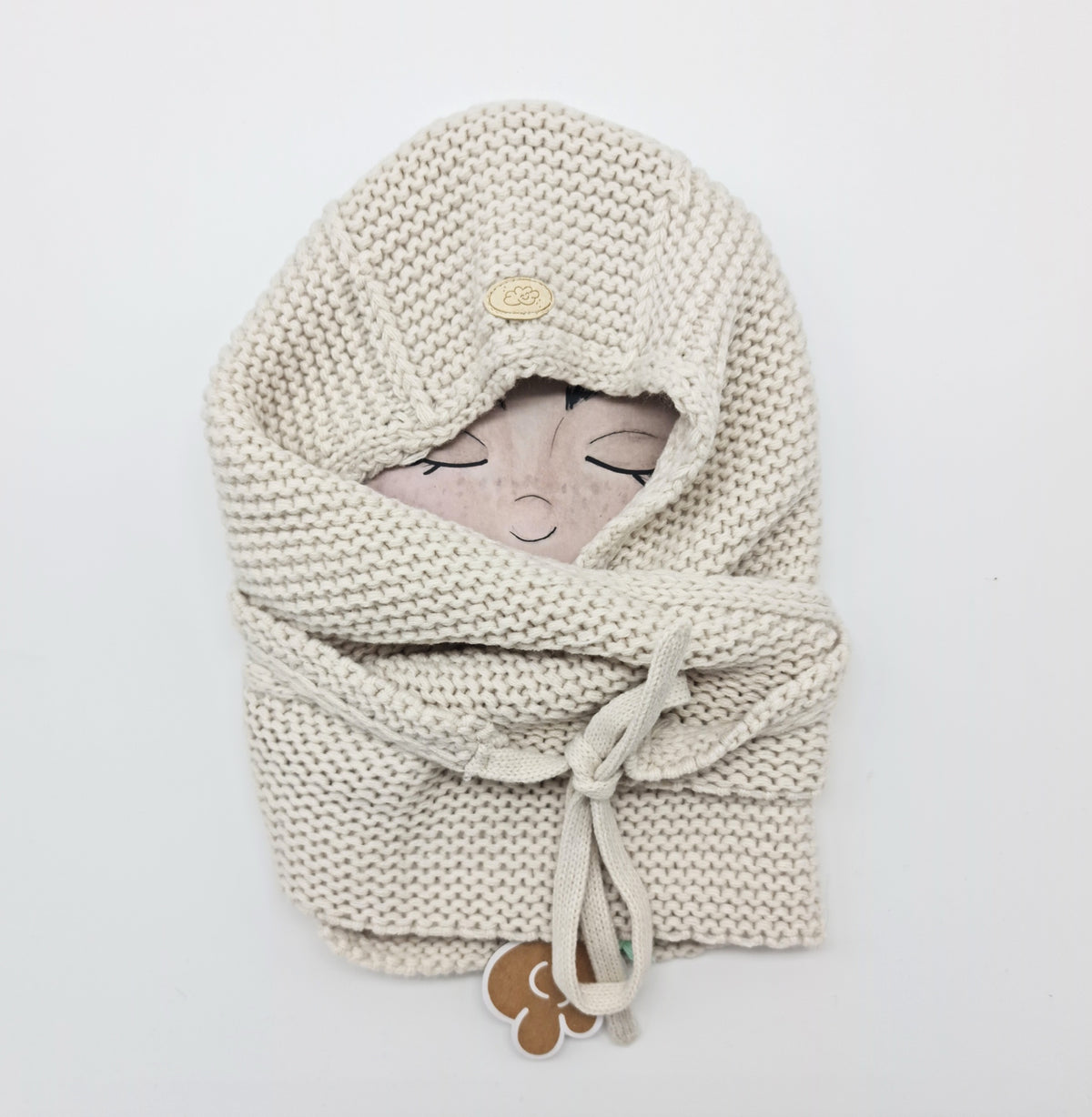 Capucha cuello de punto bobo ajustable Monnuage - Beige