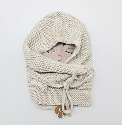 Capucha cuello de punto bobo ajustable Monnuage - Beige