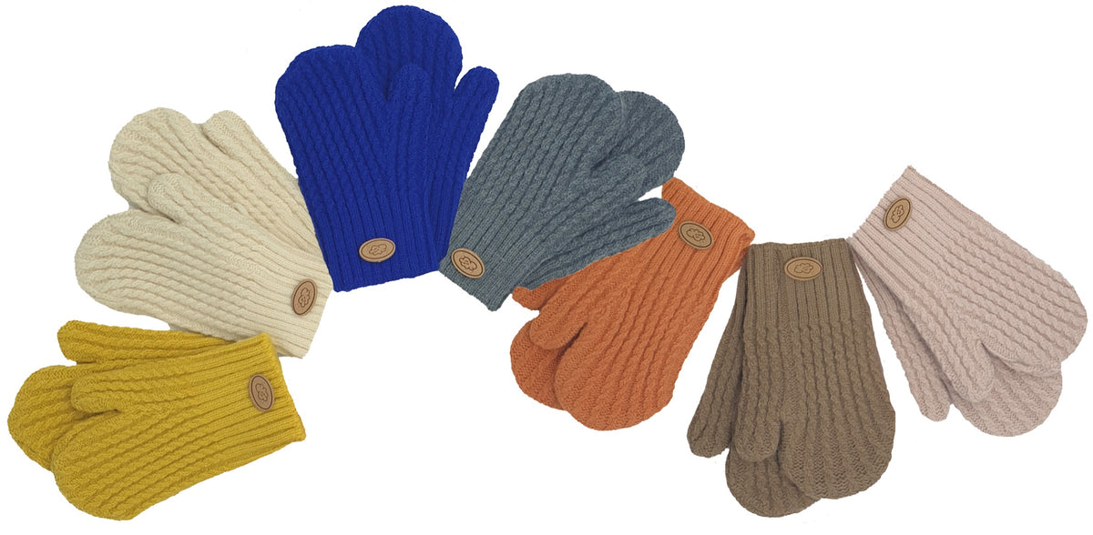 Manoplas lisas de punto trenza Monnuage - colores de la colección