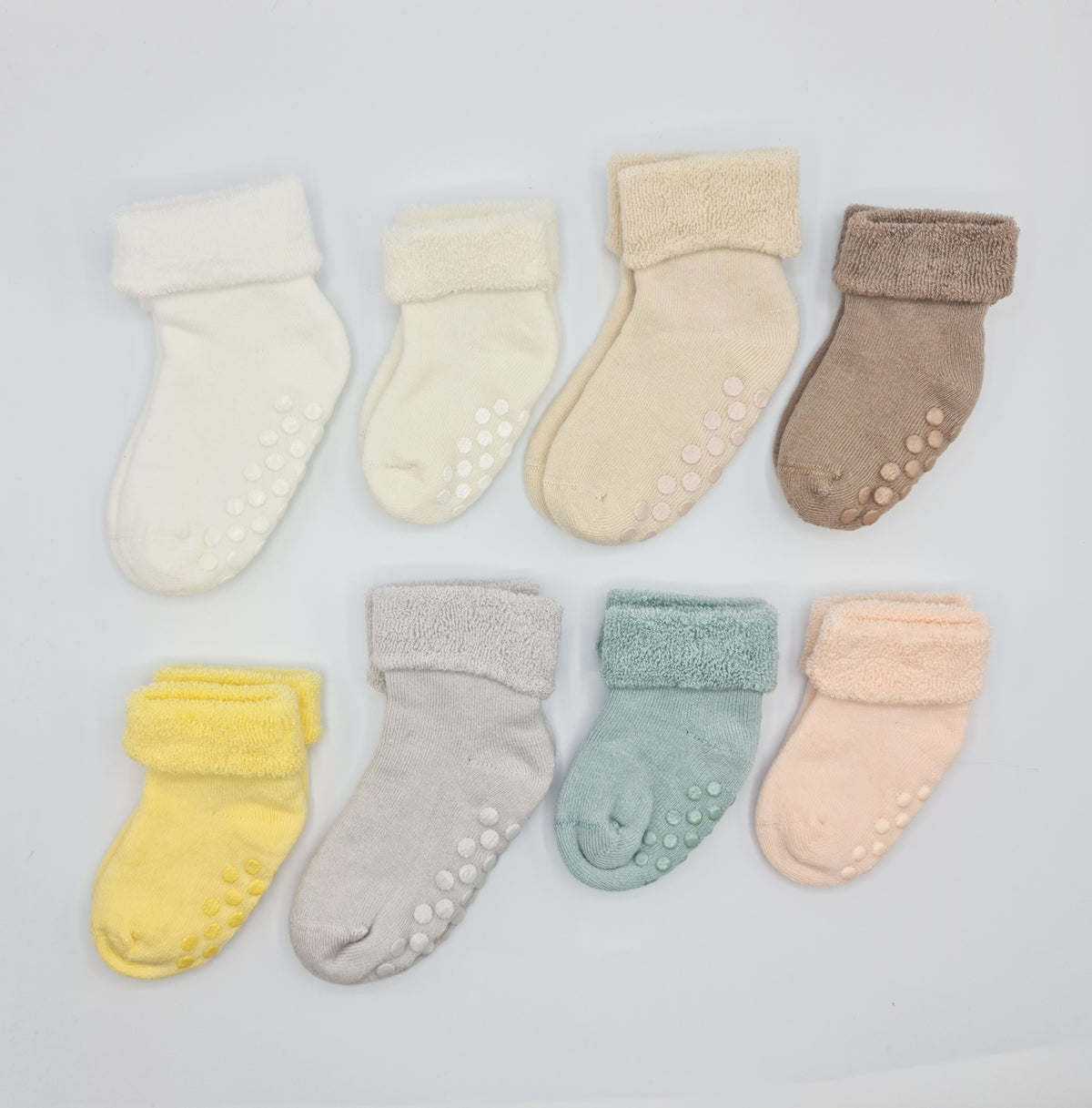 Calcetines antideslizantes lisos de bebé Monnuage - colores surtidos