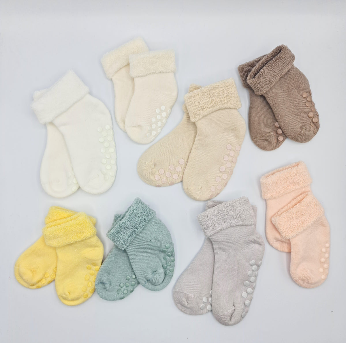 Calcetines antideslizantes lisos de bebé Monnuage - colores surtidos