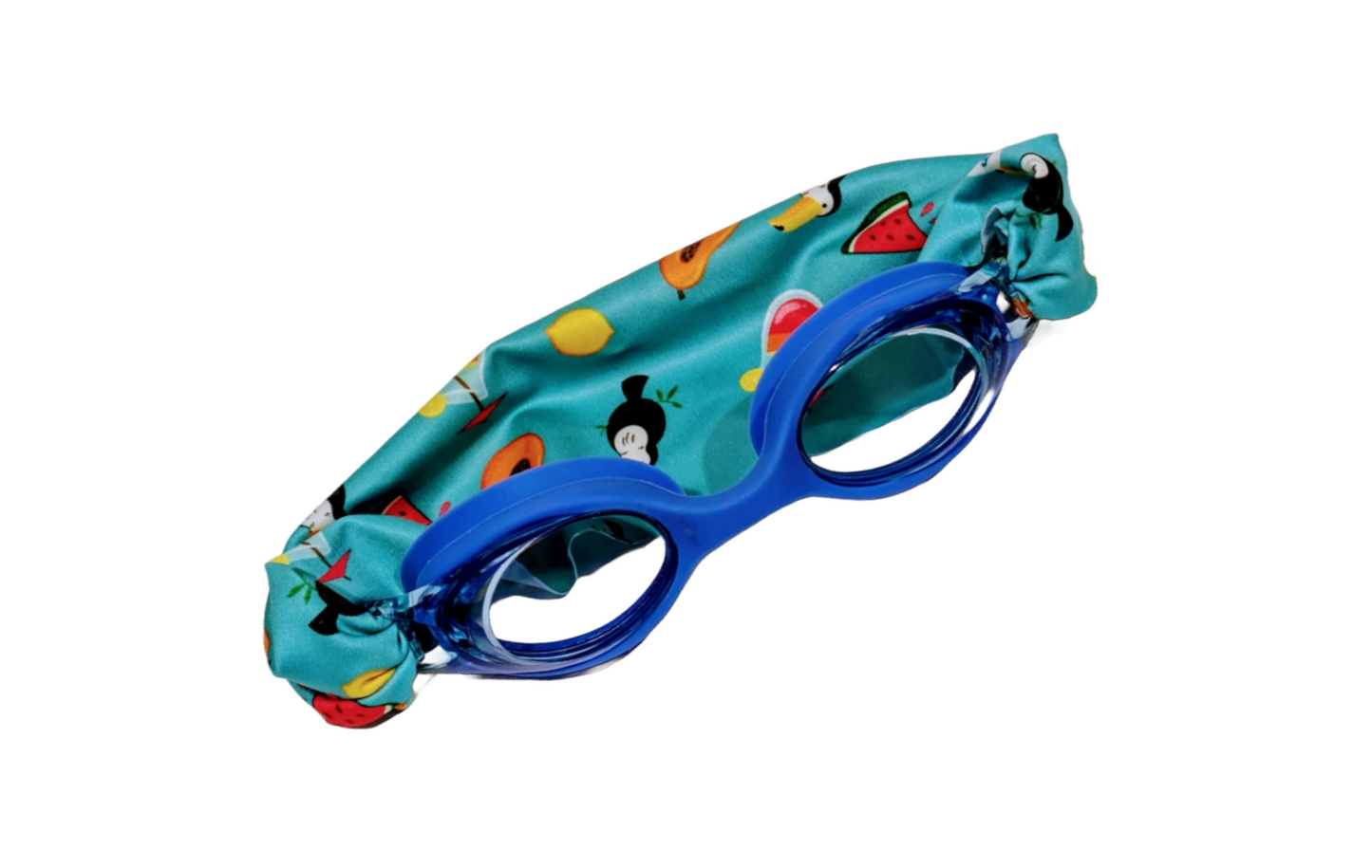 Gafas de natación infantiles con turbante — Tucanes (azul oscuro)